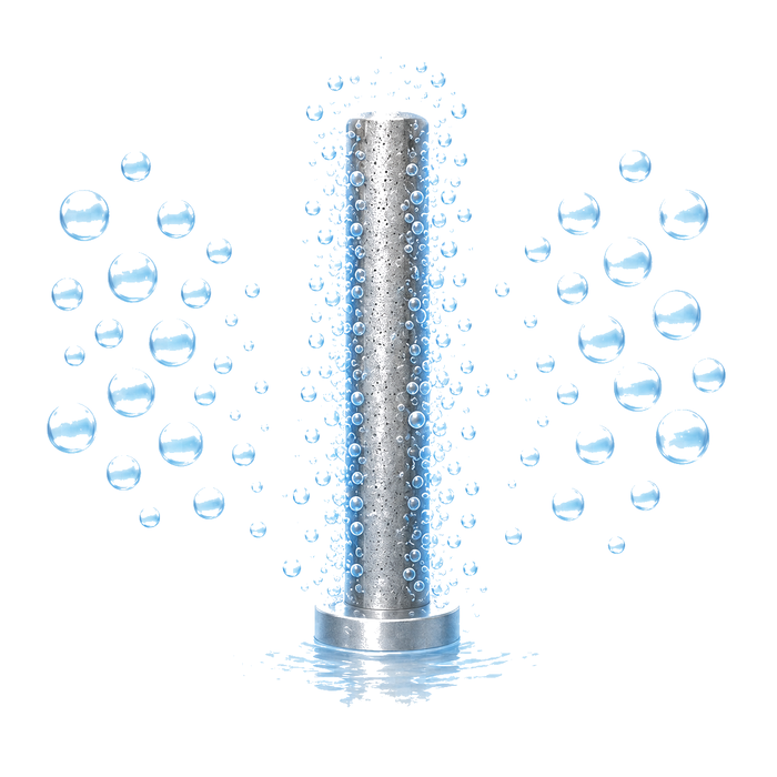 SPE電極から水素が発生するイメージ